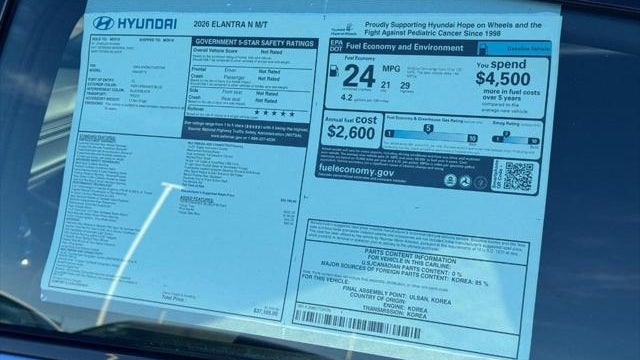 2026 Hyundai ELANTRA N Base