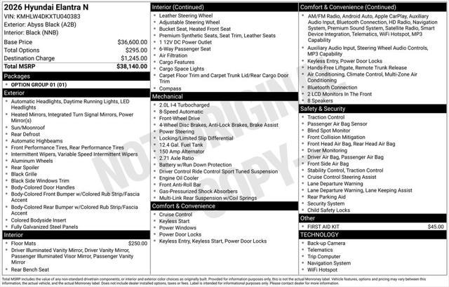 2026 Hyundai Elantra - $35,400