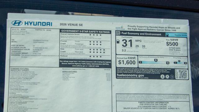 2026 Hyundai VENUE SE