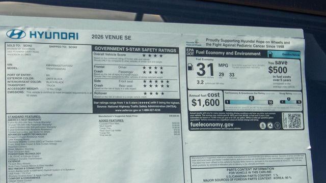 2026 Hyundai VENUE SE