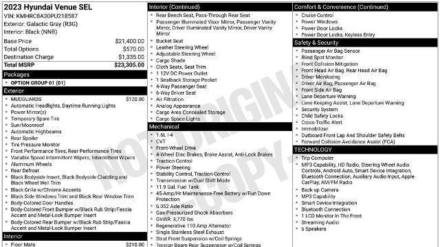2023 Hyundai VENUE SEL