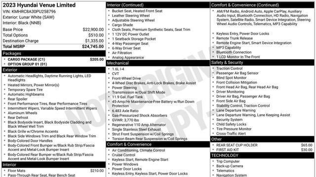 2023 Hyundai VENUE Limited