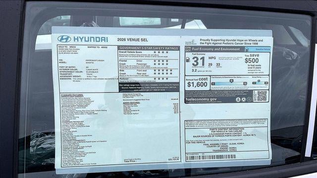 2026 Hyundai VENUE SEL