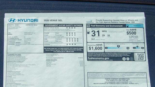 2026 Hyundai VENUE SEL