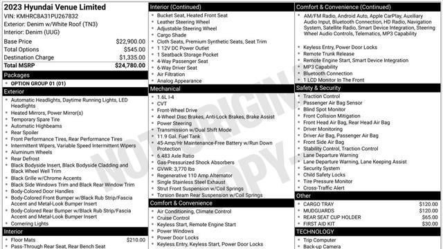 2023 Hyundai VENUE Limited