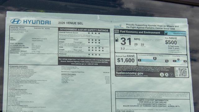 2026 Hyundai VENUE SEL