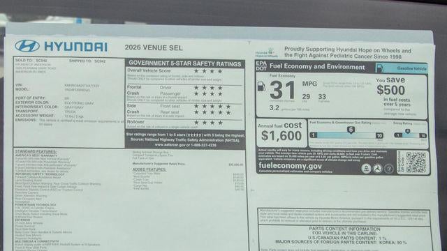 2026 Hyundai VENUE SEL