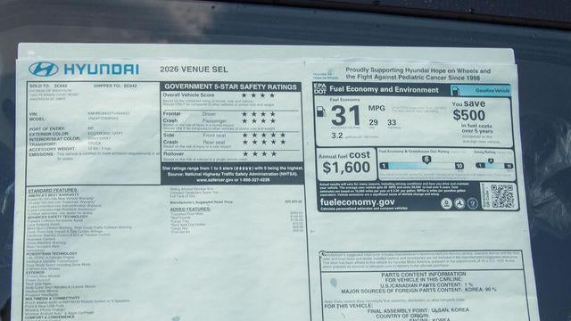 2026 Hyundai VENUE SEL
