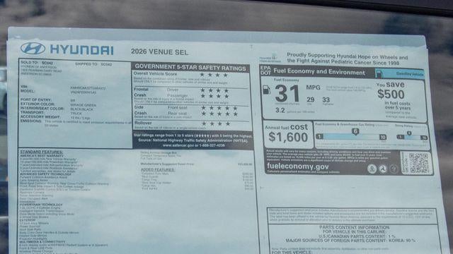 2026 Hyundai VENUE SEL
