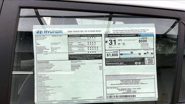 2026 Hyundai VENUE SEL