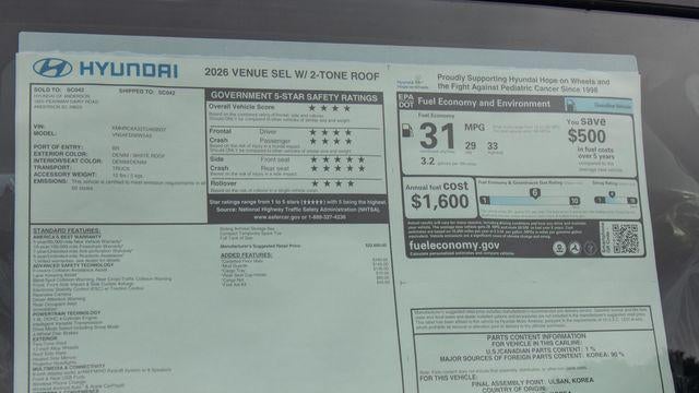 2026 Hyundai VENUE SEL