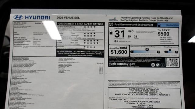 2026 Hyundai VENUE SEL