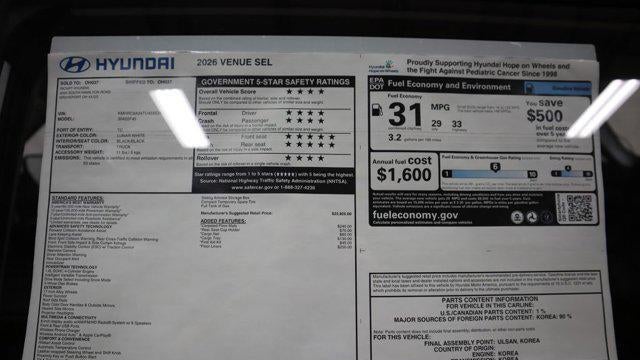 2026 Hyundai VENUE SEL