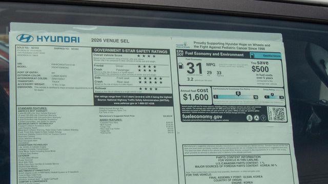 2026 Hyundai VENUE SEL