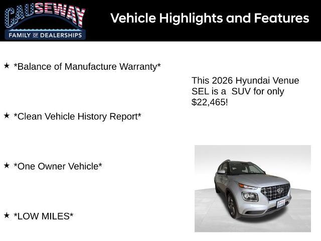2026 Hyundai Venue - $22,465