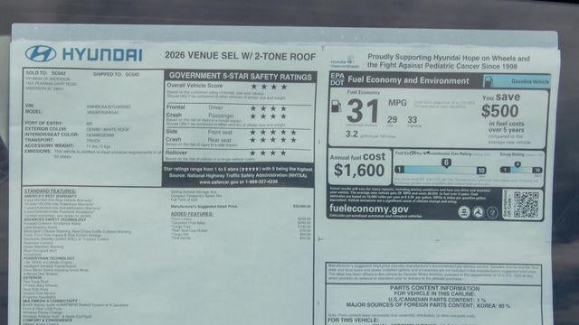 2026 Hyundai VENUE SEL