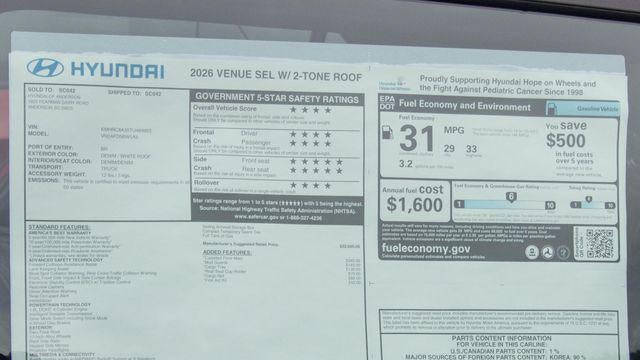 2026 Hyundai VENUE SEL