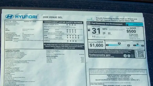 2026 Hyundai VENUE SEL