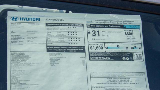 2026 Hyundai VENUE SEL