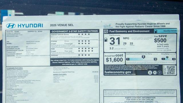 2026 Hyundai VENUE SEL