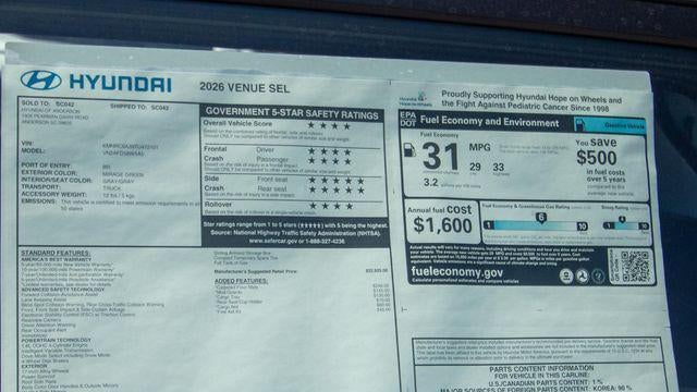 2026 Hyundai VENUE SEL