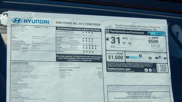 2026 Hyundai VENUE SEL