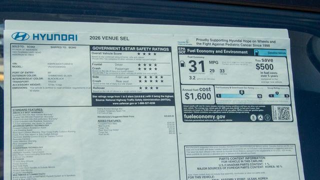 2026 Hyundai VENUE SEL