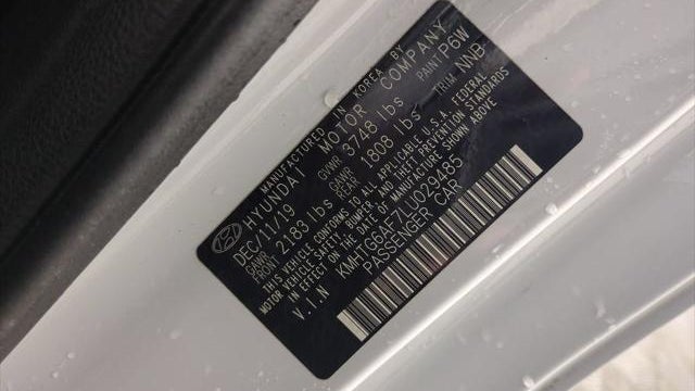 2020 Hyundai VELOSTER 2.0L