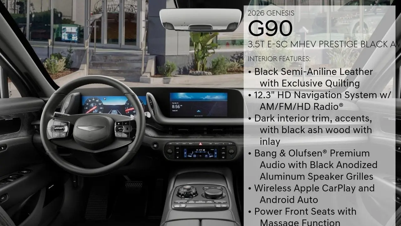 2026 Genesis G90 3.5T e-Supercharger Black