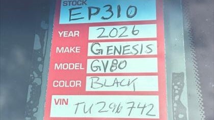 2026 Genesis GV80 3.5T Prestige Black