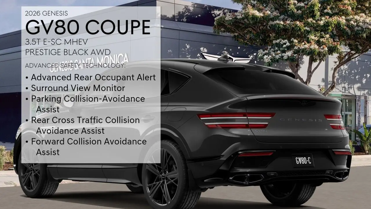 2026 Genesis GV80 Coupe 3.5T E-SC Prestige Black