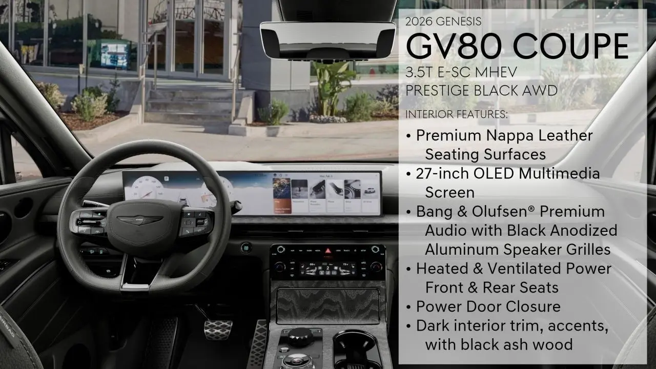2026 Genesis GV80 Coupe 3.5T E-SC Prestige Black
