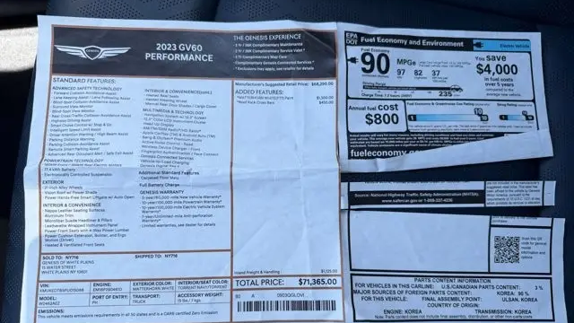 2023 Genesis GV60 Performance