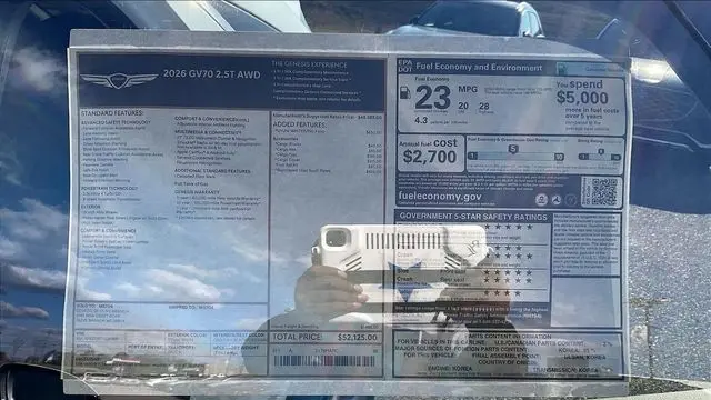2026 Genesis GV70 2.5T Select