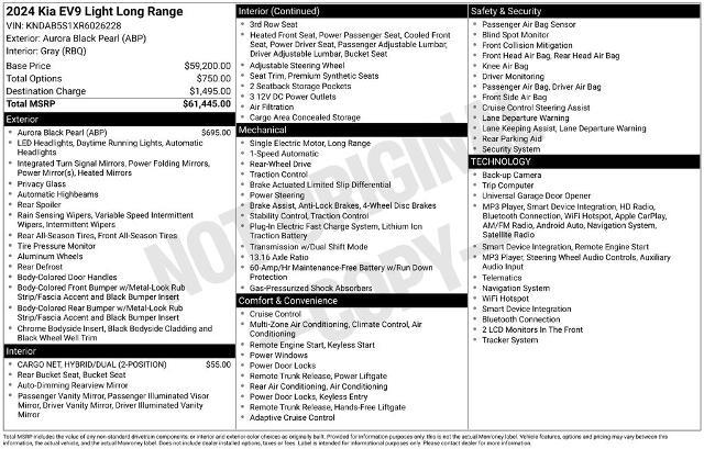 2024 Kia Ev9 - $35,185