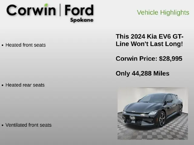 2024 Kia Ev6 - $28,995
