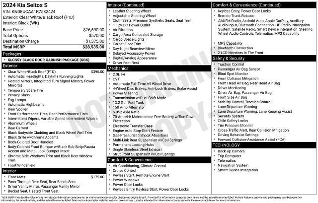 2024 Kia Seltos - $20,166