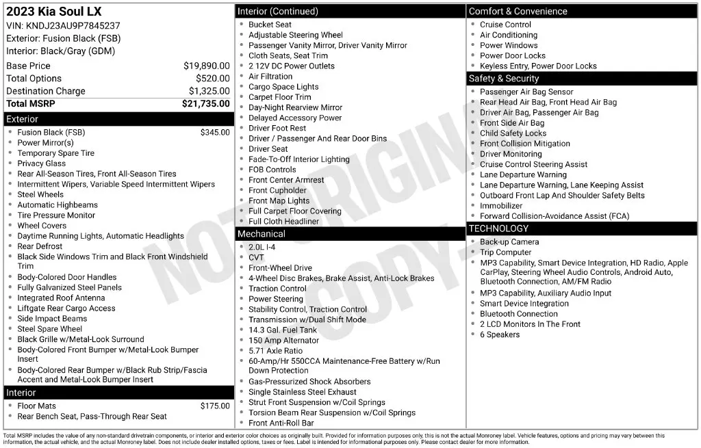 2023 Kia Soul - $14,924