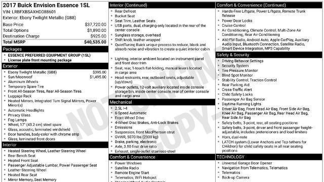2017 Buick Envision Essence