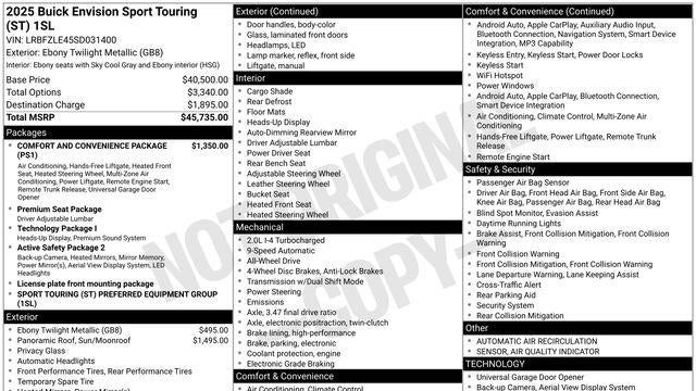 2025 Buick Envision Sport Touring