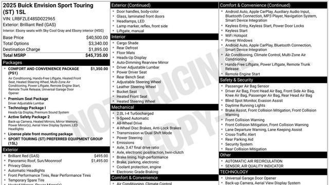 2025 Buick Envision Sport Touring