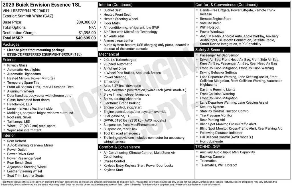 2023 Buick Envision - $26,728