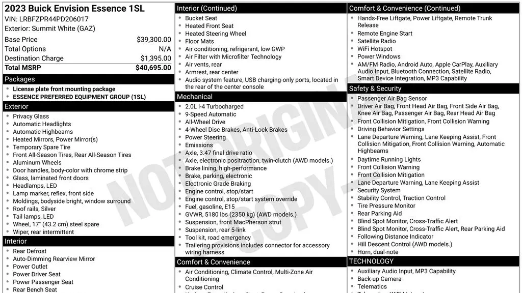 2023 Buick Envision Essence