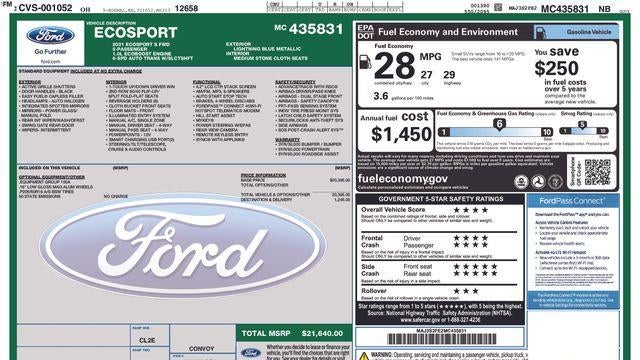 2021 Ford EcoSport S