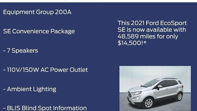 2021 Ford EcoSport SE