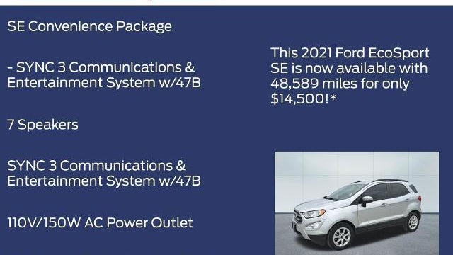 2021 Ford EcoSport SE
