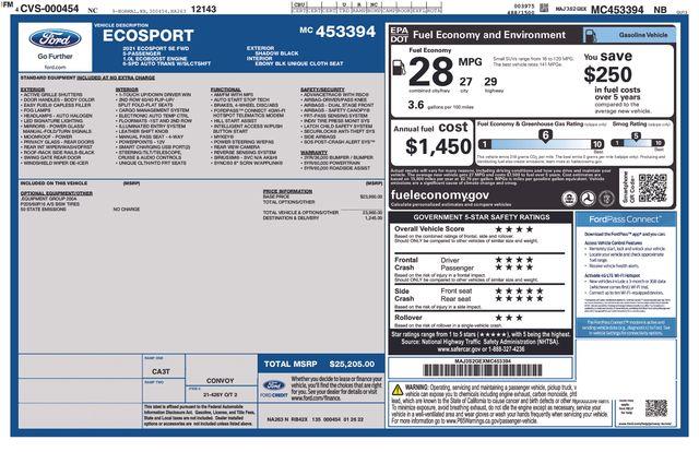 2021 Ford Ecosport - $14,793
