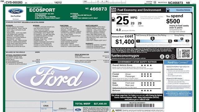 2022 Ford EcoSport SE