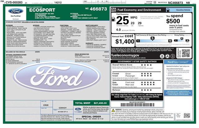 2022 Ford Ecosport - $16,948