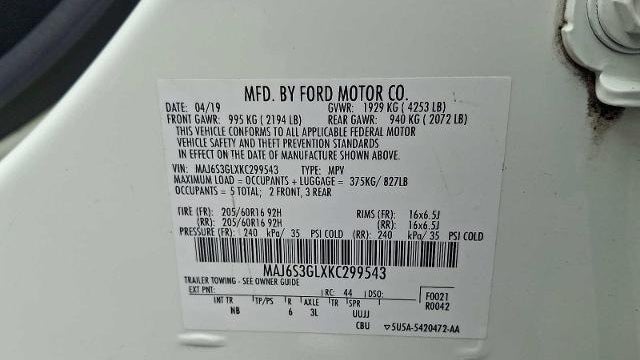 2019 Ford EcoSport SE